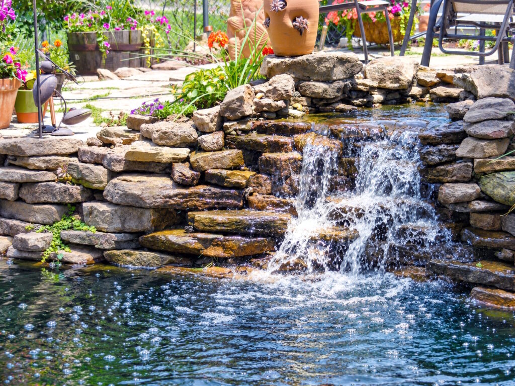 Landscape water feature designed to complement its surroundings